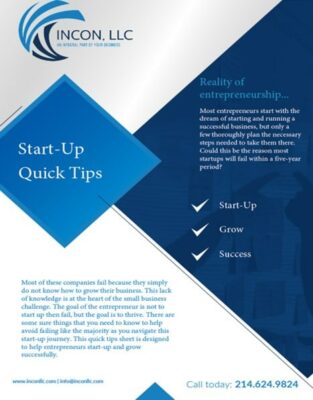 Quick Marketing Guide for Growing a New Start-Up Marketing Tip Sheet
